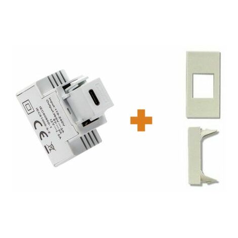 Fanton caricatore 1 USB-C 3A Ricarica rapida 18W da incasso Legrand vela bianco - 82901