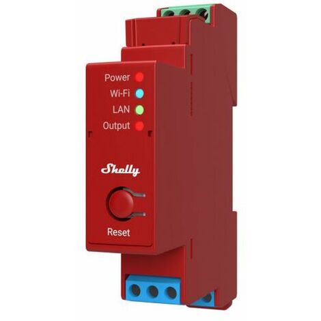 Shelly PRO 1PM rele da guida DIN con misurazione della potenza Wi-Fi e Bluthooth
