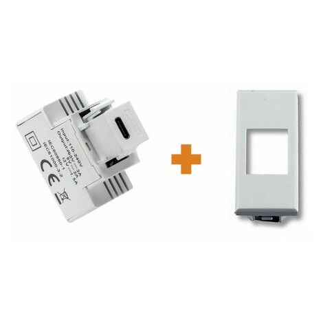 Fanton caricatore 1 USB-C 3A Ricarica rapida 18W da incasso Bticino Axolute bianca - 82901