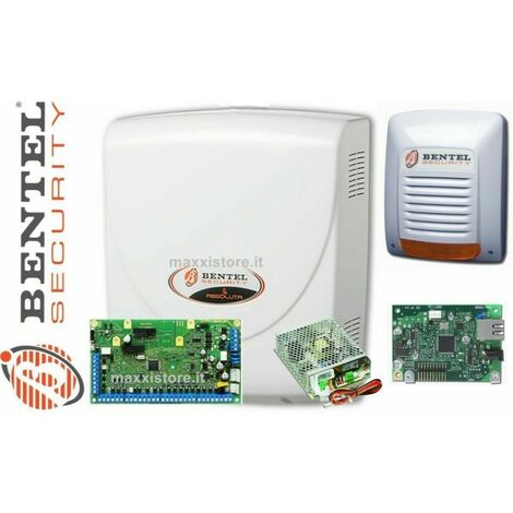 Bentel Security Kit Absoluta Plus 18 + Box + Sirena + IP + Alim.2.6A - ABS-18-D
