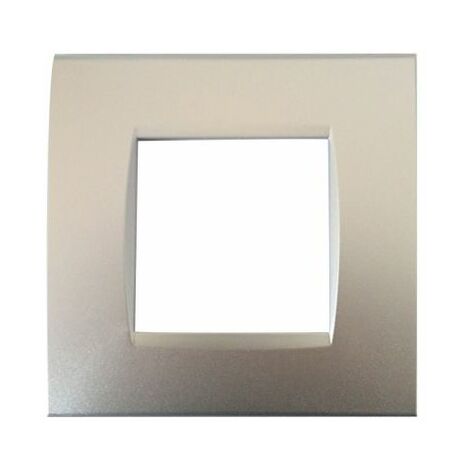 Mapam Placca 2 posti Grigio chiaro compatibile Bticino Living International - ART 8002-04