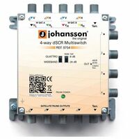 Johansson Multiswitch DCSS/SCR 4 ingressi Sat +Terrestre, 4 uscite sat + terrestre passanti, 4 uscite mix DCSS/SCR/LEGACY + terrestre - 9754