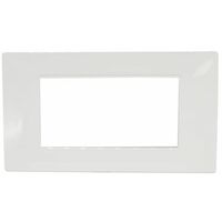 Mapam GEM Placca bianca 4 moduli in tecnopolimero T2 compatibile Vimar Plana - 6004-01