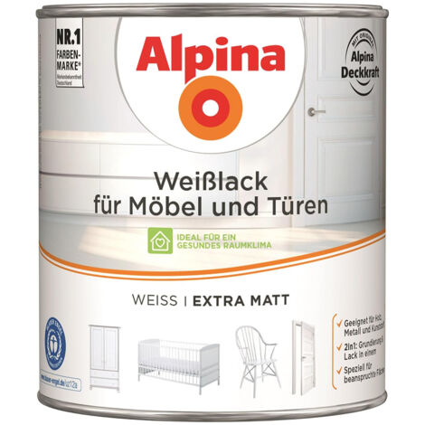 Alpina Weißlack für Möbel und Türen 2 L extra matt