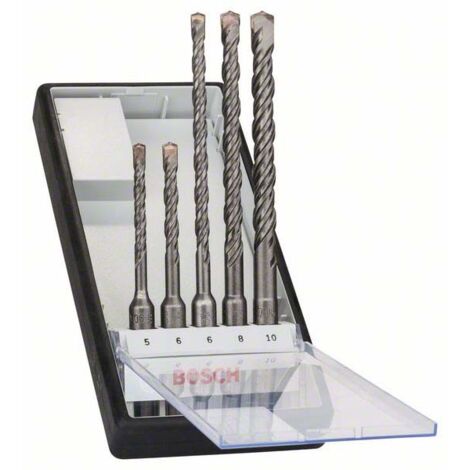 Bosch Accessories  2607019927 Hartmetall Hammerbohrer-Set 5teilig 5 mm, 6 mm, 6 mm, 8 mm, 10 mm  SDS
