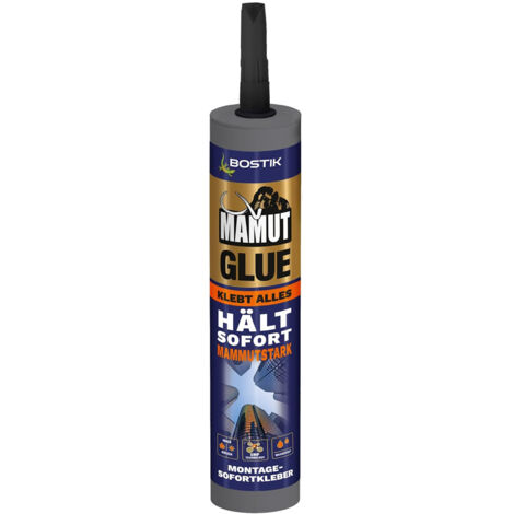 BOSTIK MAMUT GLUE Weiß 450g - Hybrid-Universalklebstoff, Flexibler Montage-Sofortkleber auf Alle Mat