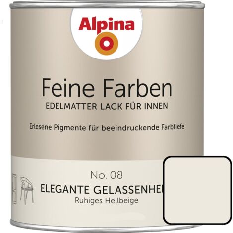 Alpina Feine Farben Lack No. 08 Elegante Gelassenheit  hellbeige edelmatt 750 ml Buntlacke