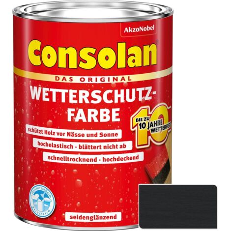 CONSOLAN Wetterschutzfarbe Schwarz 2,5 Ltr