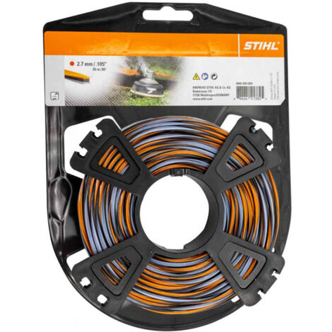 Fil de coupe High-Tech CF3 PRO Cruciforme STIHL débrousailleuse 00009304301 - 2,7 mm - 26 m