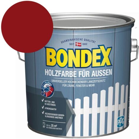 Bondex Holzfarbe für Außen - Größe: 2,5 L - Farbe: Schwedenrot - Nr.: 435472
