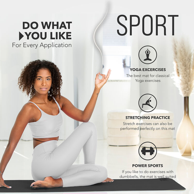 CRIVIT® Fitnessmatte Sportmatte Bodenmatte Gymnastikmatte Yogamatte Pilates PE 