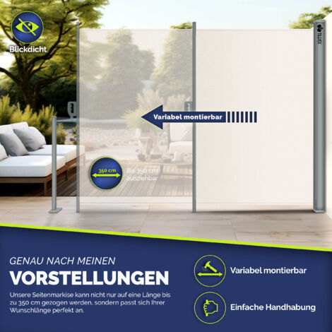 Seitenrollo Terrasse Schrag