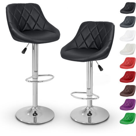TRESKO® 2er Set Barhocker Barstuhl Tresenhocker Küchenhocker Hocker Loungesessel 2x weiß
