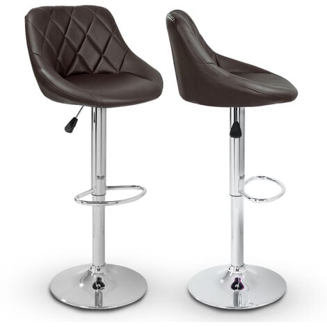 TRESKO® 2er Set Barhocker Barstuhl Tresenhocker Küchenhocker Hocker Loungesessel 2x braun