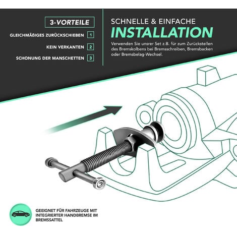 23 TLG Set Bremskolbenrücksteller Universal Bremskolben Kolben