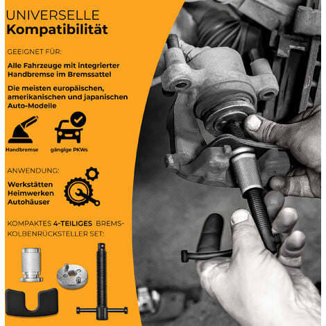 AufuN Universal Bremskolbenrücksteller Bremsen Rücksteller KFZ Werkzeug  Kolbenrücksteller-Set für Bremsbacken, Bremsscheiben oder Bremsbelag, für