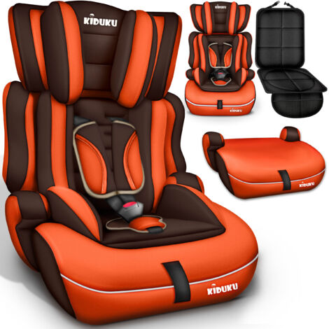 KIDUKU® Autokindersitz Kinderautositz Autositz Kindersitz 9-36kg Gruppe 1+2+3 Braun/Orange