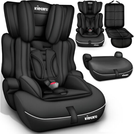 KIDUKU® Autokindersitz Kinderautositz Autositz Kindersitz 9-36kg Gruppe 1+2+3 Schwarz