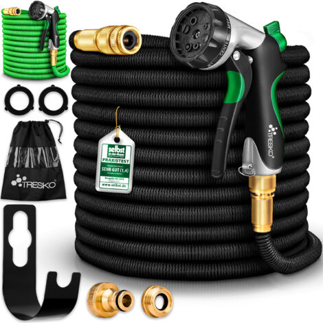TRESKO® Premium Gartenschlauch Flexibler Wasserschlauch dehnbarer Flexischlauch Grün 30m