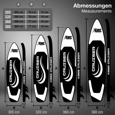 Sup-Board Set Paddelboard Stand Up Board  Surfboard Paddelbrett 305 cm aufblasba 
