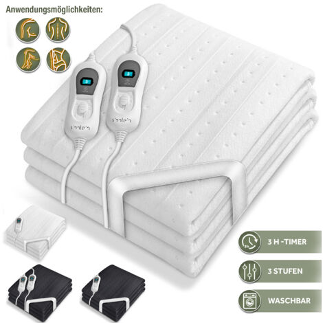 sinnlein® Wärmeunterbett elektrisch 160 x 140 cm - Ohne Muster Heizdecke Abschaltautomatik Wärmedecke Wärmebett XXL