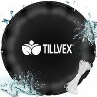 tillvex® Poolkissen Winter XXL 500cm rund schwarz Luftkissen inkl. Reparaturkit Winterkissen mit Sicherheitsventil Poolpolster Pool Abdeckung Kissen Doppelnaht