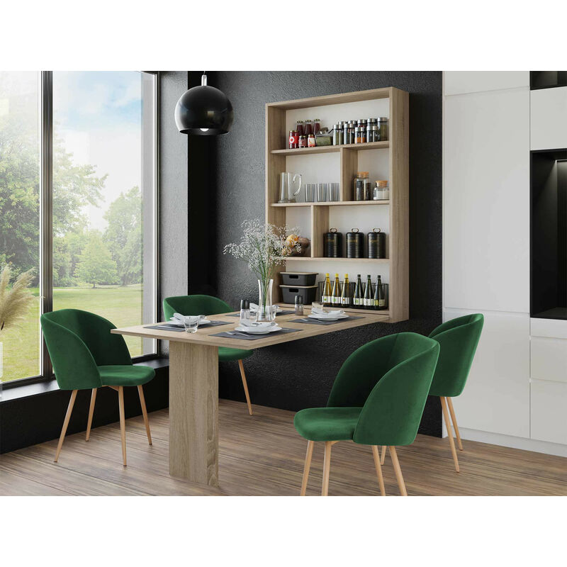 Table Murale Rabattable En Acier Inoxydable 304 - Table Pliante Fixée Au Mur Pour Cuisine, Support Jusqu'à 150 Kg, Idéale Gain De Place