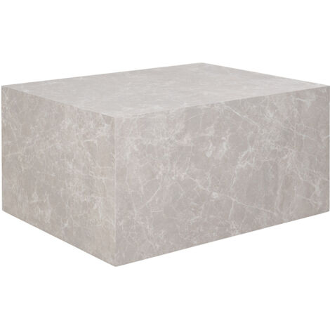 Lisa Design – Table basse rectangulaire effet marbre beige 80 cm – Résistante à l'humidité et aux rayures – Design contemporain (1/4)