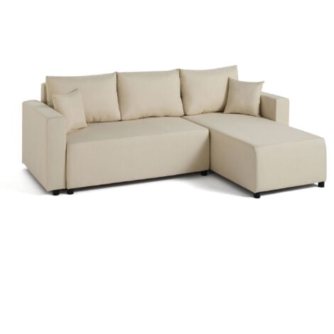 Regala - canapé d'angle réversible - 4 places - convertible avec coffre - en tissu