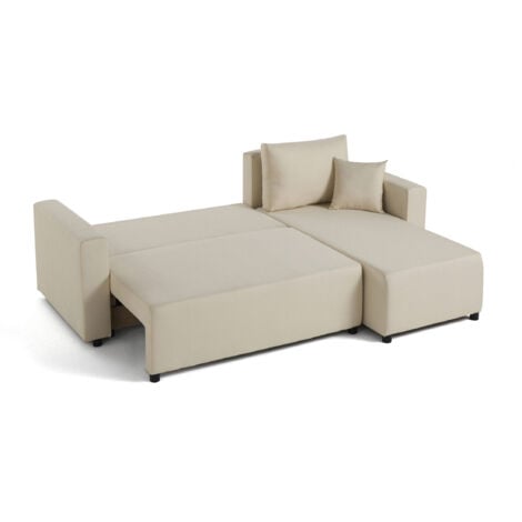 Regala - canapé d'angle réversible - 4 places - convertible avec coffre - en tissu