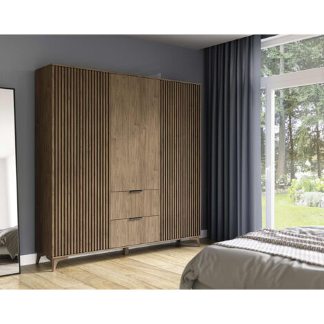 Portmore - armoire - effet bois - 185x192 cm (1/5)