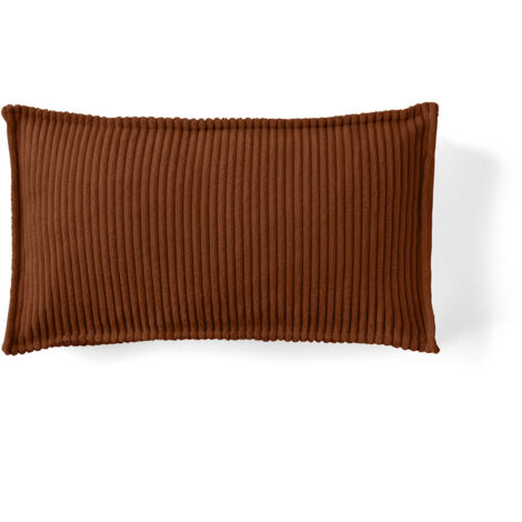 Stella - coussin - en velours côtelé - 32x57 cm - terracotta (1/4)