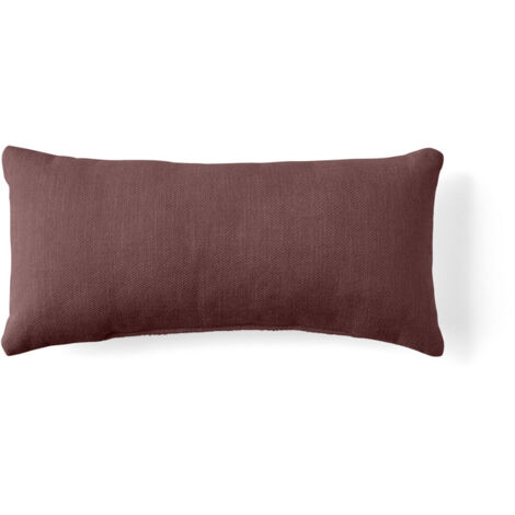 Alicante - coussin - en velours texturé - 28x58 cm - prune (1/4)