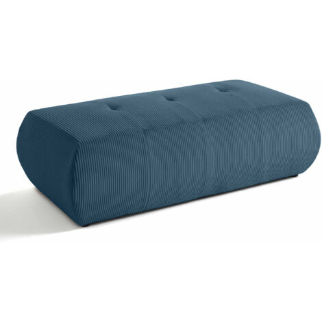 Onyx - pouf d'appoint - en velours côtelé - bleu (1/5)