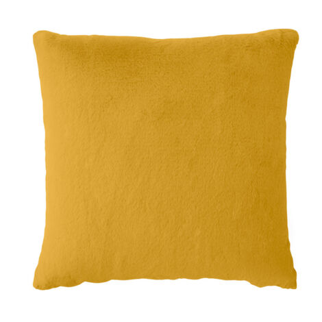 Oscar - coussin - en fausse fourrure - 60x60 cm - jaune (1/4)