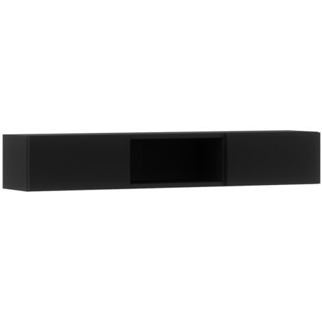 Bestmobilier – Étagère suspendue 120 cm – Panneaux de particules – Finition satinée – Résistante à l'humidité et aux rayures – Montage rapide (1/5)