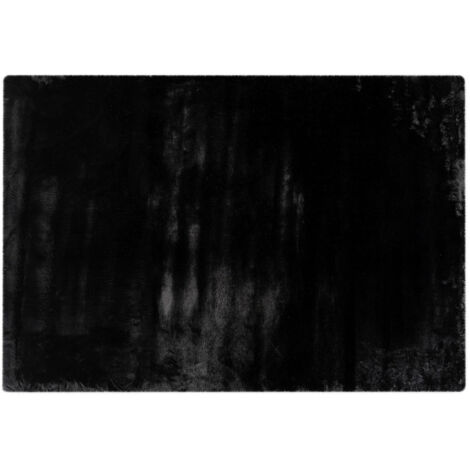 Joy - tapis rectangulaire - fausse fourrure - noir (1/5)