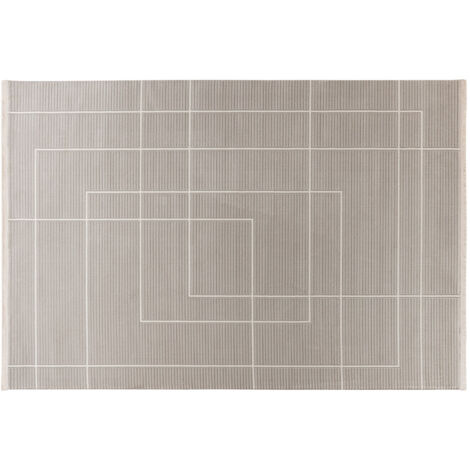 Telio - tapis rectangulaire motif graphique - taupe (1/5)
