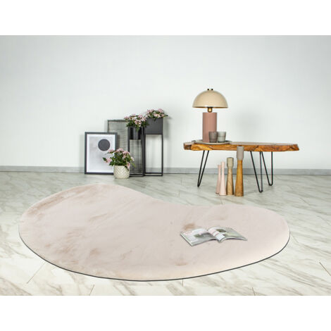 Joy - tapis organique - fausse fourrure - blanc (1/5)