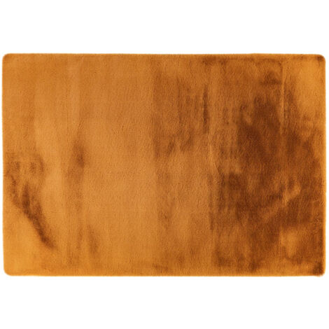 Joy - tapis rectangulaire - fausse fourrure - orange (1/5)