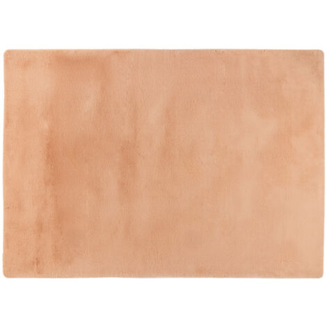 Joy - tapis rectangulaire - fausse fourrure - corail - corail (1/5)