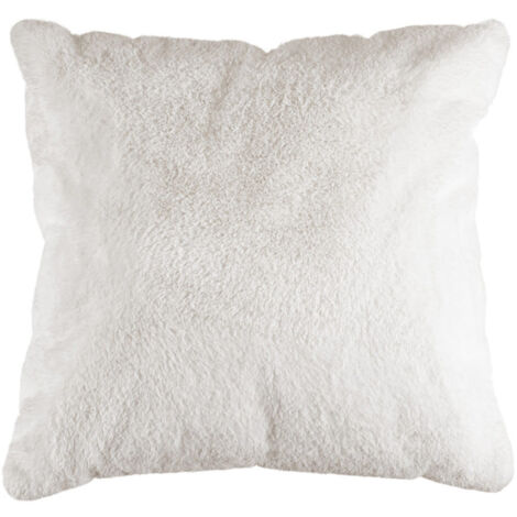 Joy - coussin - en fausse fourrure - 48x48 cm - blanc (1/4)