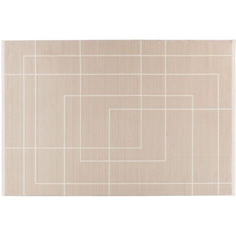 Telio - tapis rectangulaire motif graphique - beige (1/5)