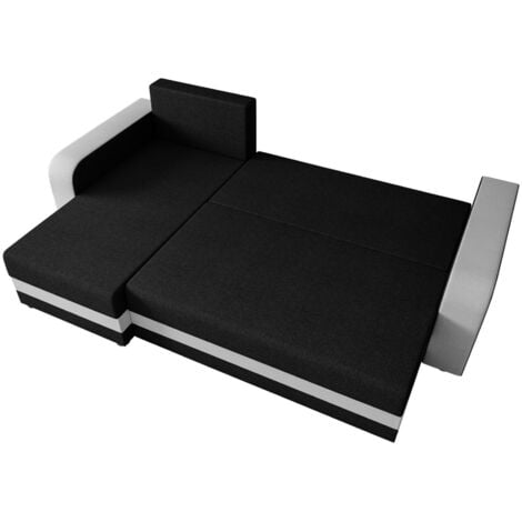 Harvey - canapé d'angle réversible - convertible - avec coffre - en tissu - 4 places - style contemporain