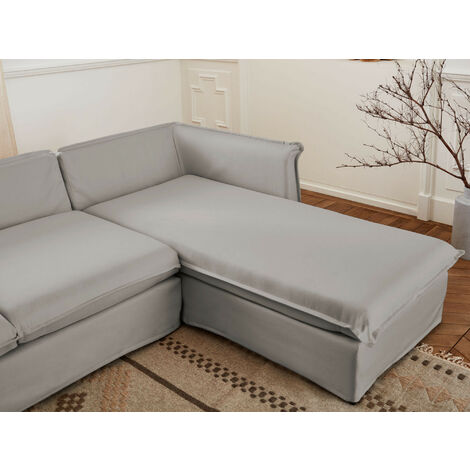 Adriann - canapé d'angle droit fixe - 4 places - en tissu déhoussable