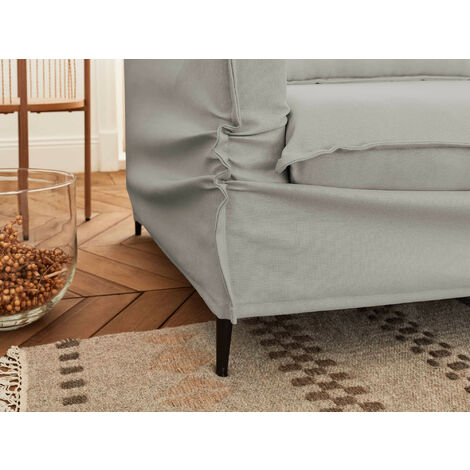 Adriann - canapé d'angle droit fixe - 4 places - en tissu déhoussable