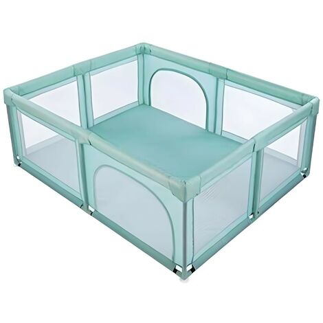 King Of Dreams – Parc bébé 120x180 cm vert – Clôture sécurisée – Matériaux durables – Espace de jeu compact pour bébés et jeunes enfants