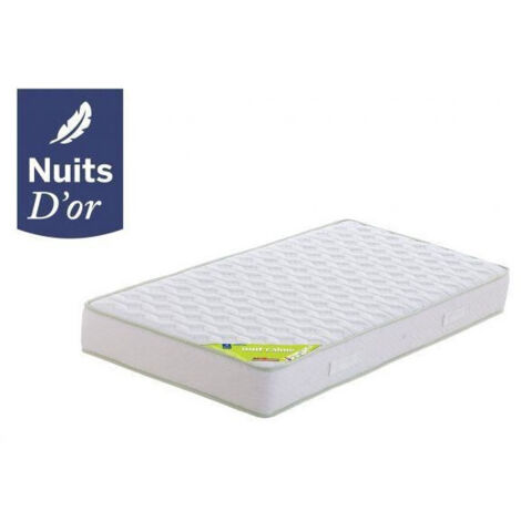 Nuits D'or Matelas 90x190 Densité 35Kg/m3 - Hauteur 21 Cm - Soutien Ferme - (1/3)