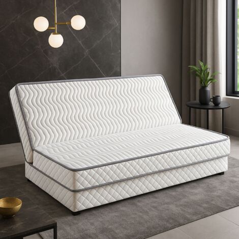Matelas Ferme x 10 cm pour Clic Clac - Découpe Assise 60 cm - 5 zones de Confort - Soutien Optimal - Usage Quotidien - 140x200