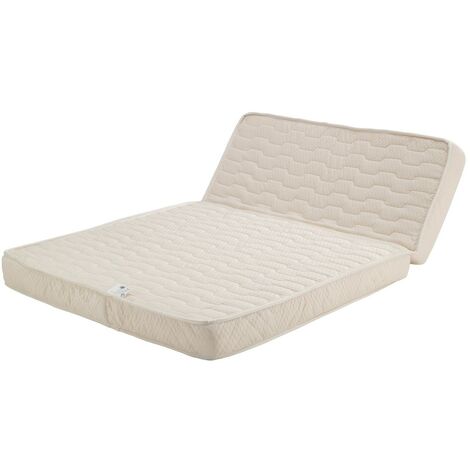 Matelas Ferme Pour tous BZ 120x190 x 15 cm avec contact avec contact Latex sur Face Hiver - Découpe Assise 60 cm - 5 zones de Confort - Face été et - Trés Respirant (1/5)